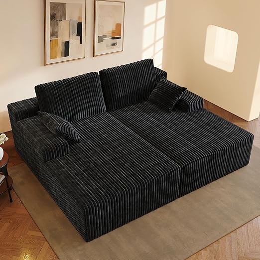 Oversized Chaise Lounge Sofa with Pillows