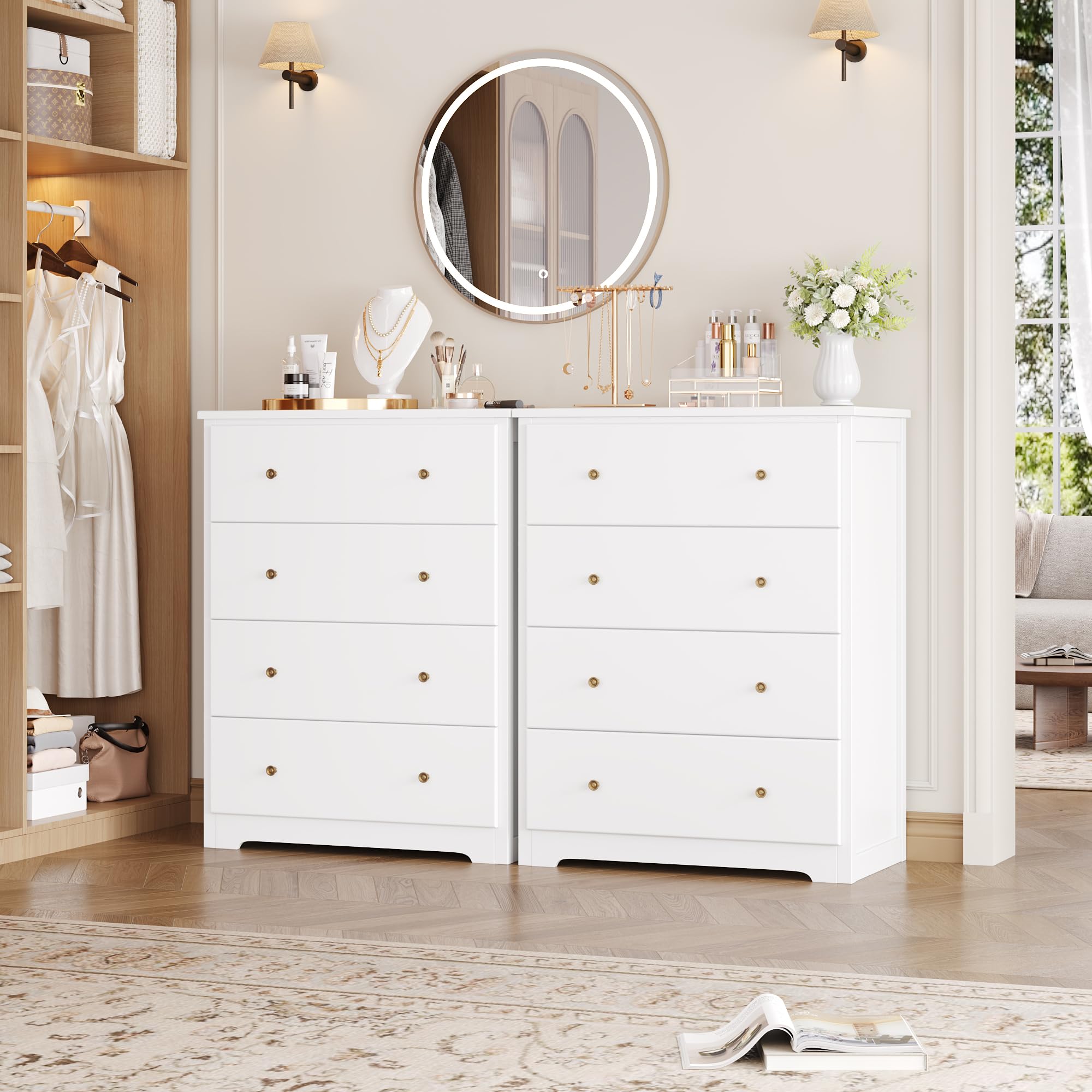 4 Drawer Dresser Chest Storage Cabinet