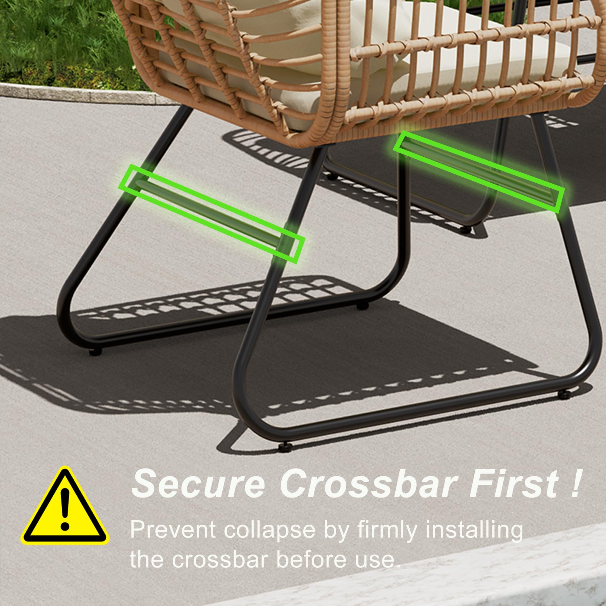 4-Piece Outdoor Patio Furniture Set with Cushions and Tempered Glass Table