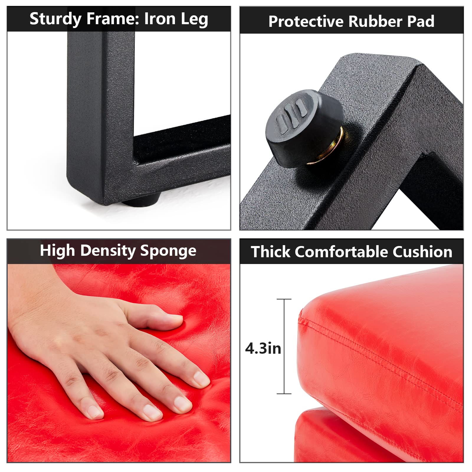 Waiting Room Bench 59.5 Inch Heavy Duty Reception Seating