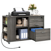Mobile Filing Cabinet with Charging Station