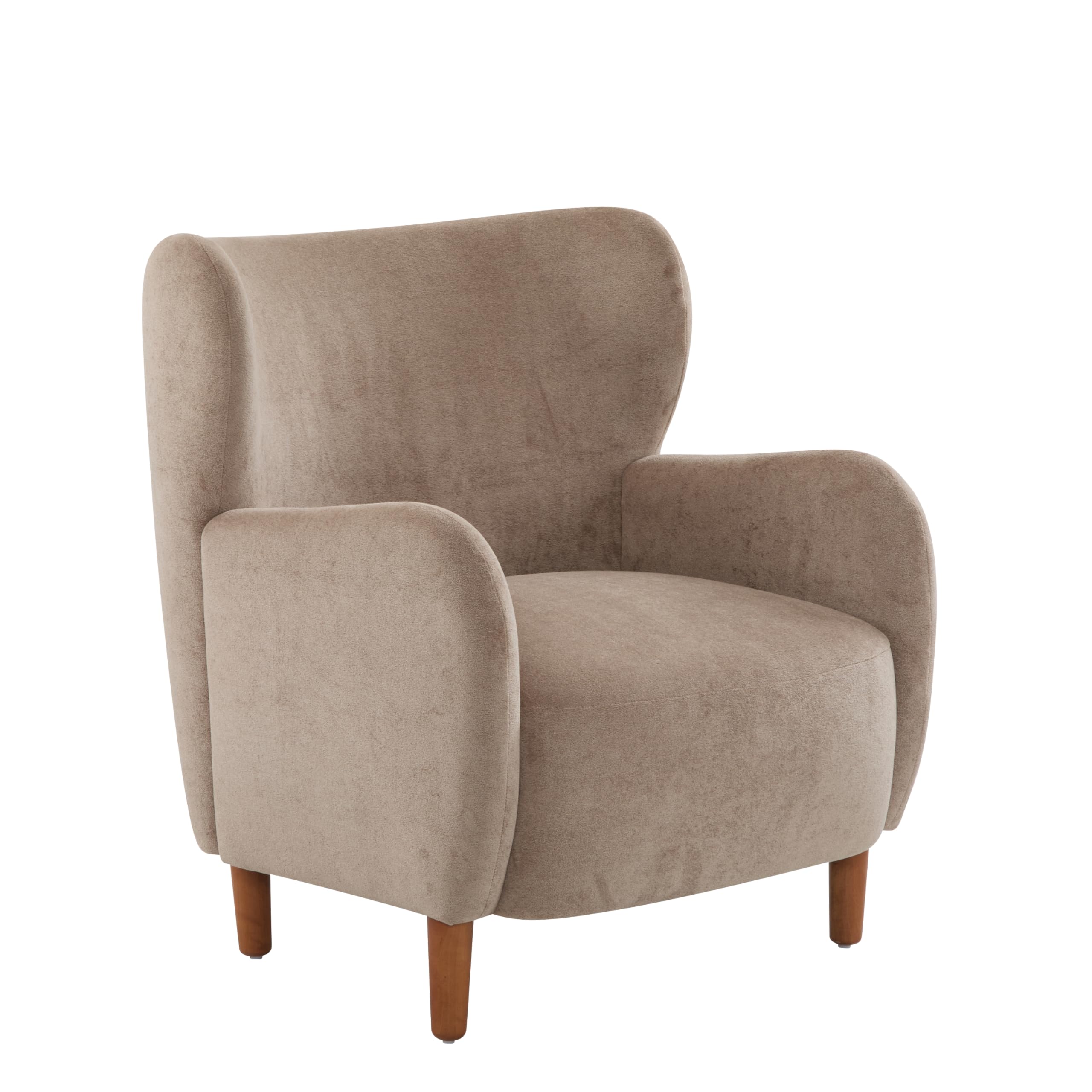 Velvet Wingback Club Chair