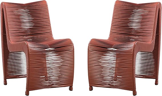 Outdoor Patio Dining Chairs Set of 2 - Olive Green