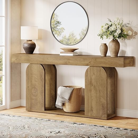 70.9-Inch Extra Long Console Table with Storage Shelf
