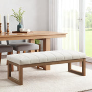 52.7" Upholstered Bedroom Bench with Teddy Fabric