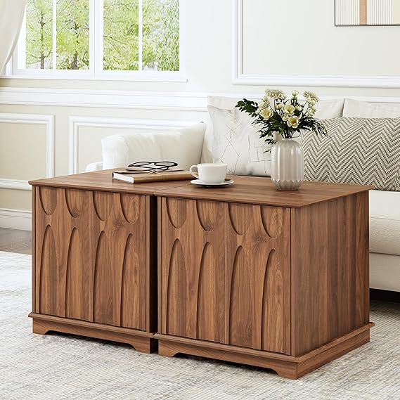 Square End Table with Storage