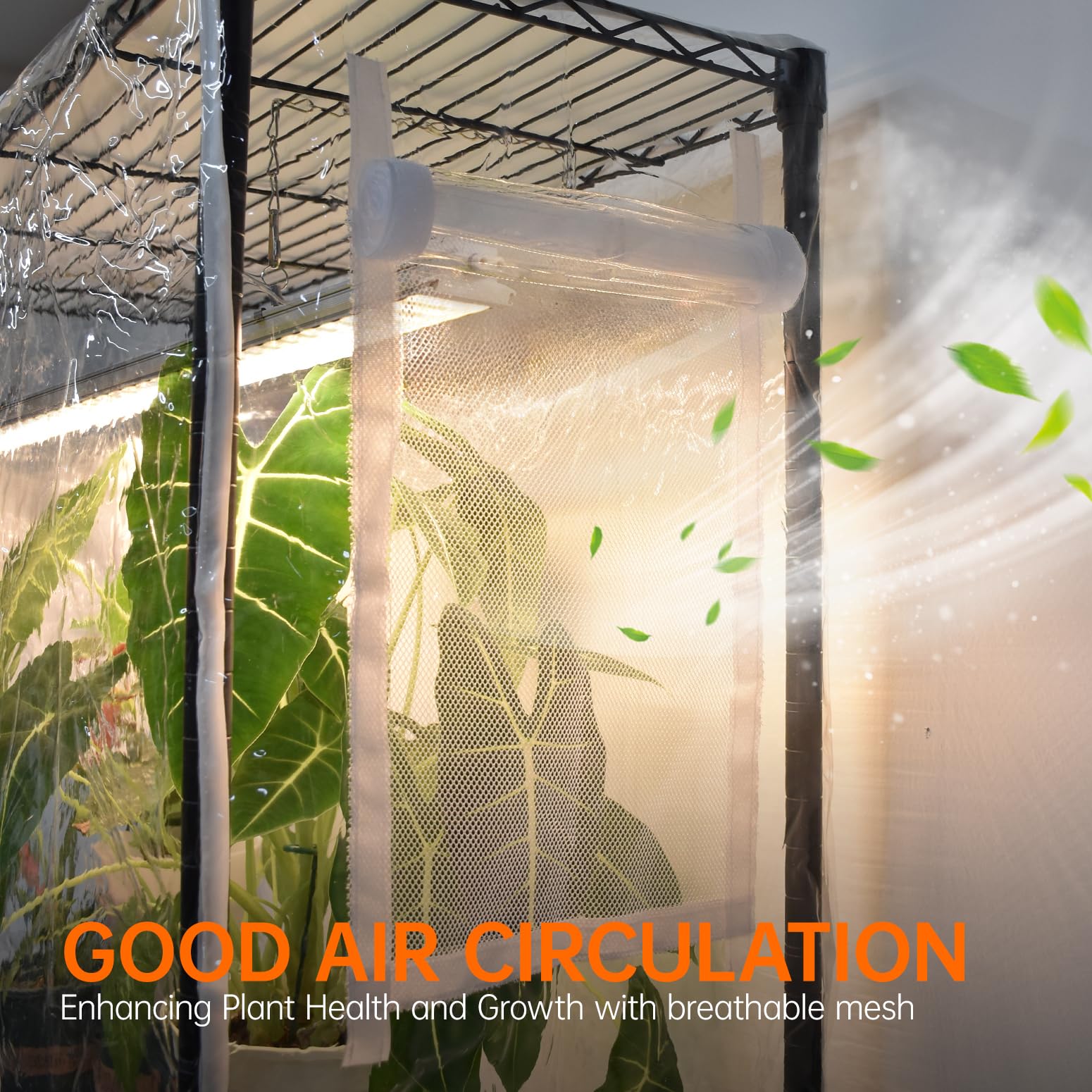 6-Tier Indoor Greenhouse with Grow Lights