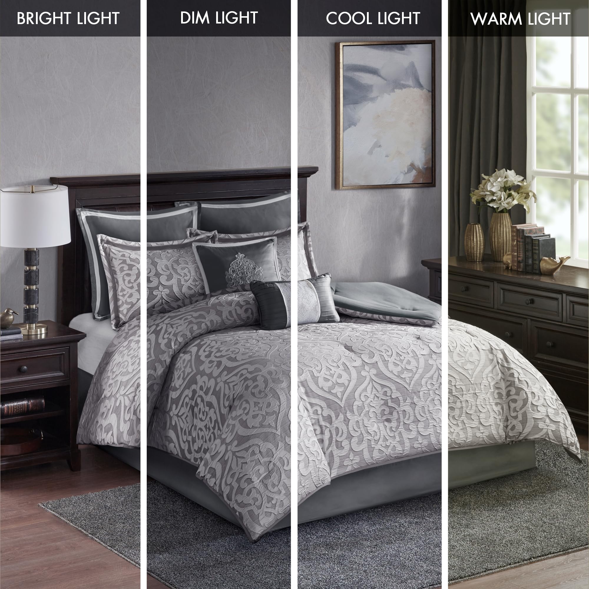 Jacquard Comforter Set Queen 8 Piece