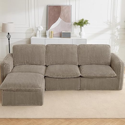 Modular Cloud Sectional Sofa with Ottoman