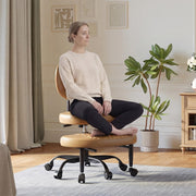 Cross Legged Office Chair with 360° Swivel