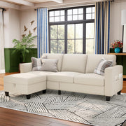 L-Shaped Sectional Sofa with Storage Ottoman