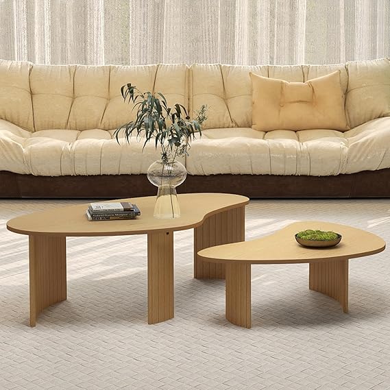 Mid Century Modern Nesting Coffee Table Set of 2