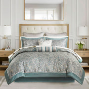 Paisley Comforter Set King - Teal