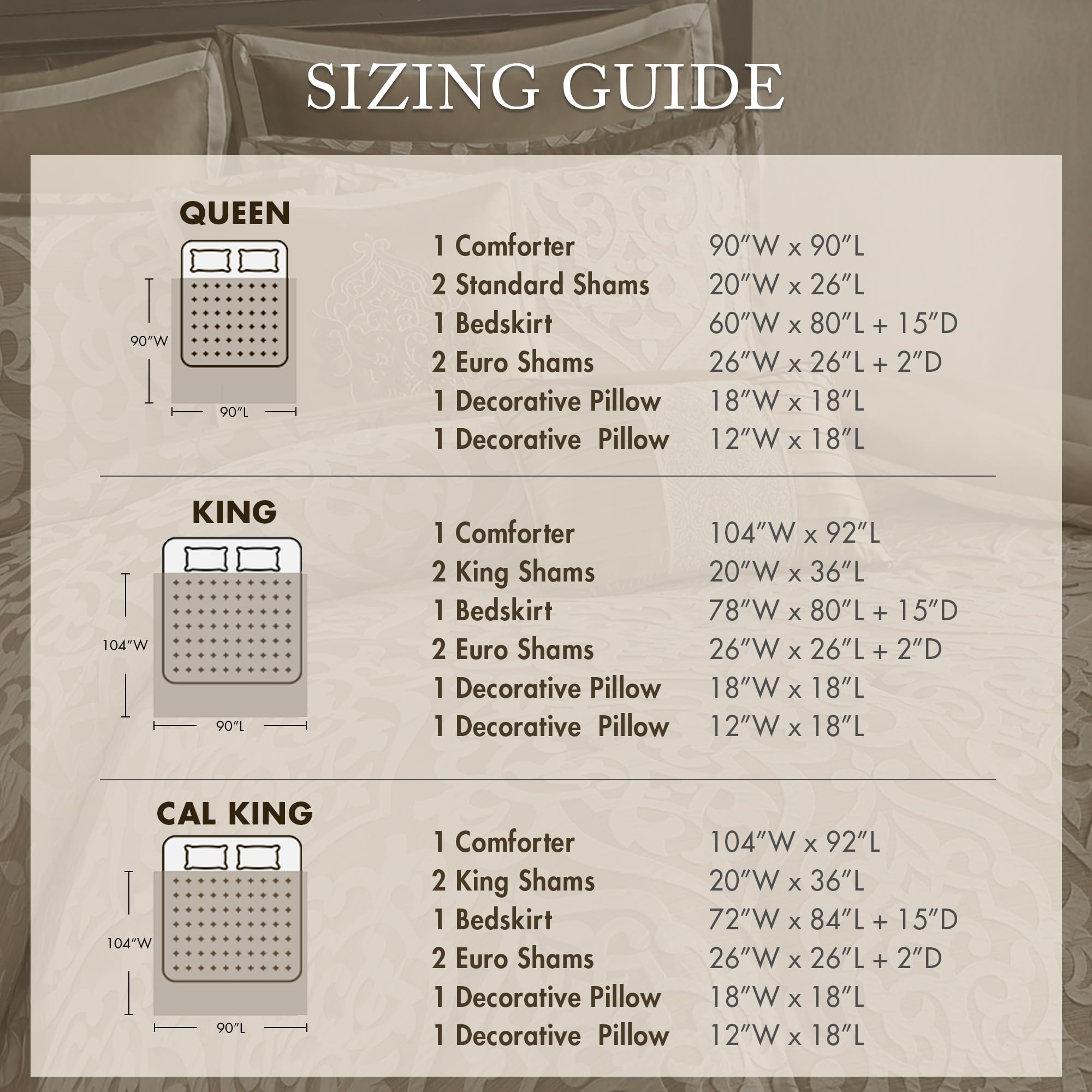8-Piece Jacquard Comforter Set King