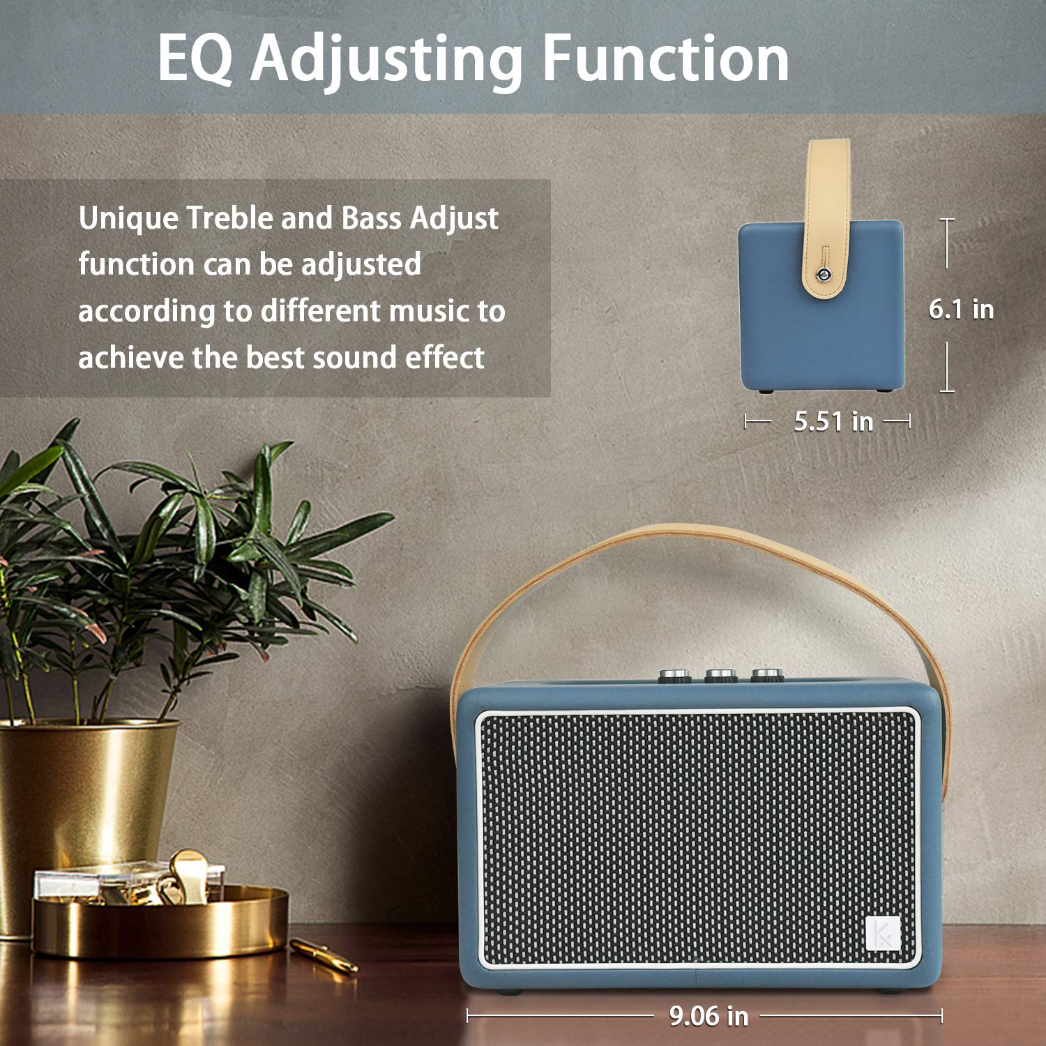 40W Vintage Bluetooth Speaker with Heavy Bass