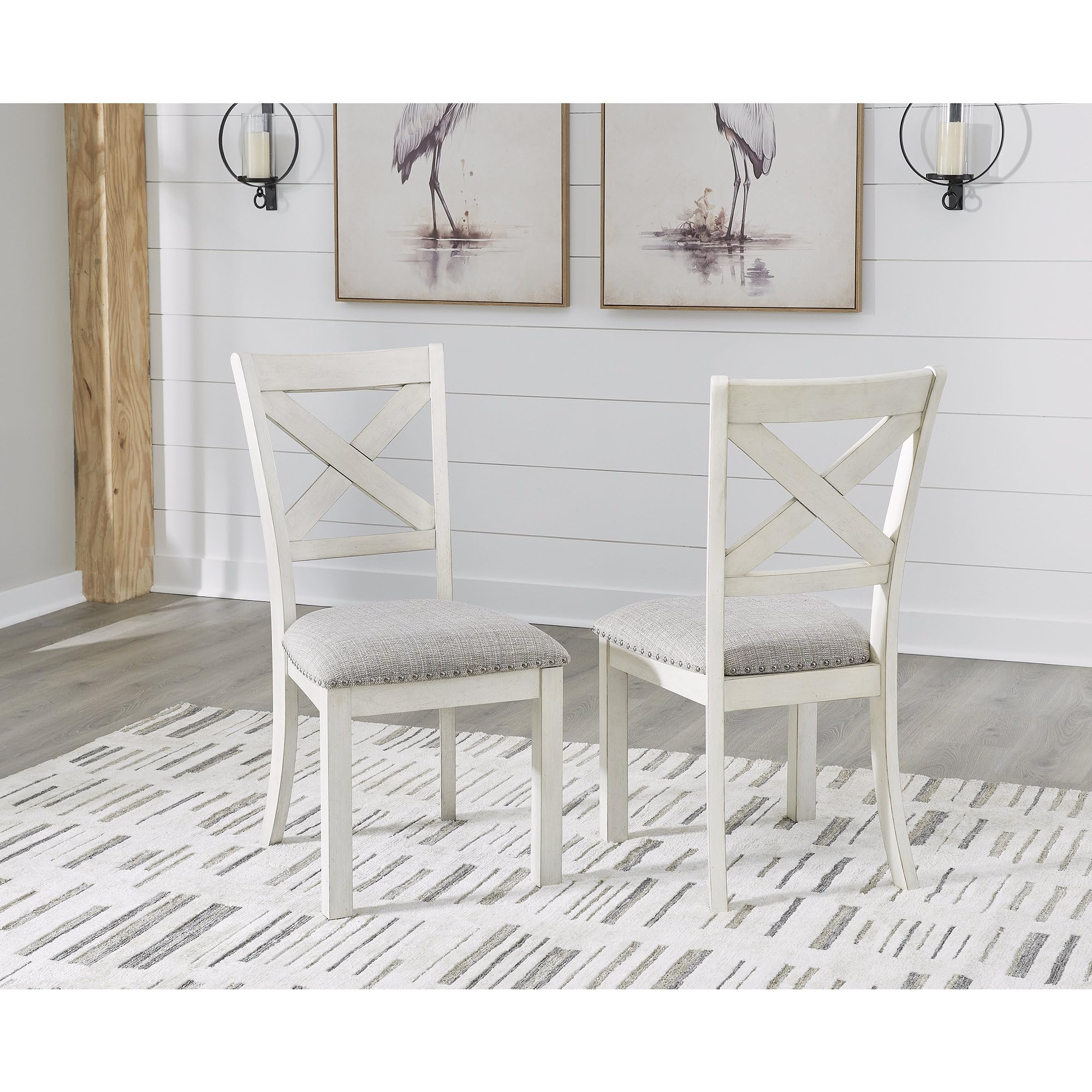 Upholstered Dining Chair with Nailhead Trim, Set of 2