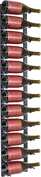 Wall Mounted Metal Wine Rack - 24 Bottle Holder