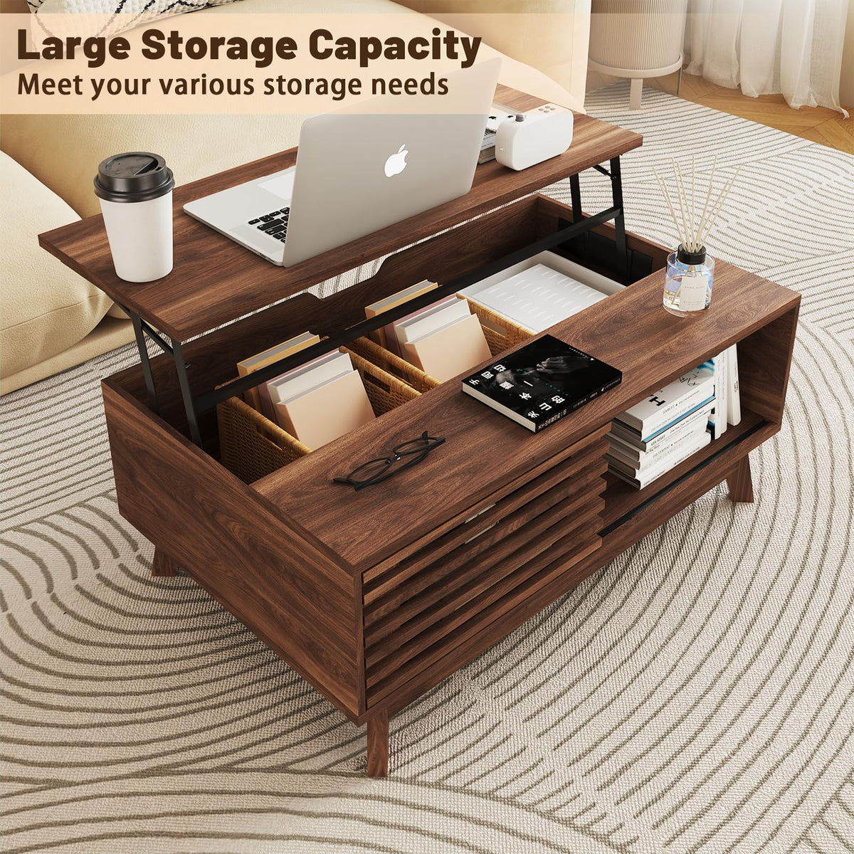Lift Top Coffee Table with Storage