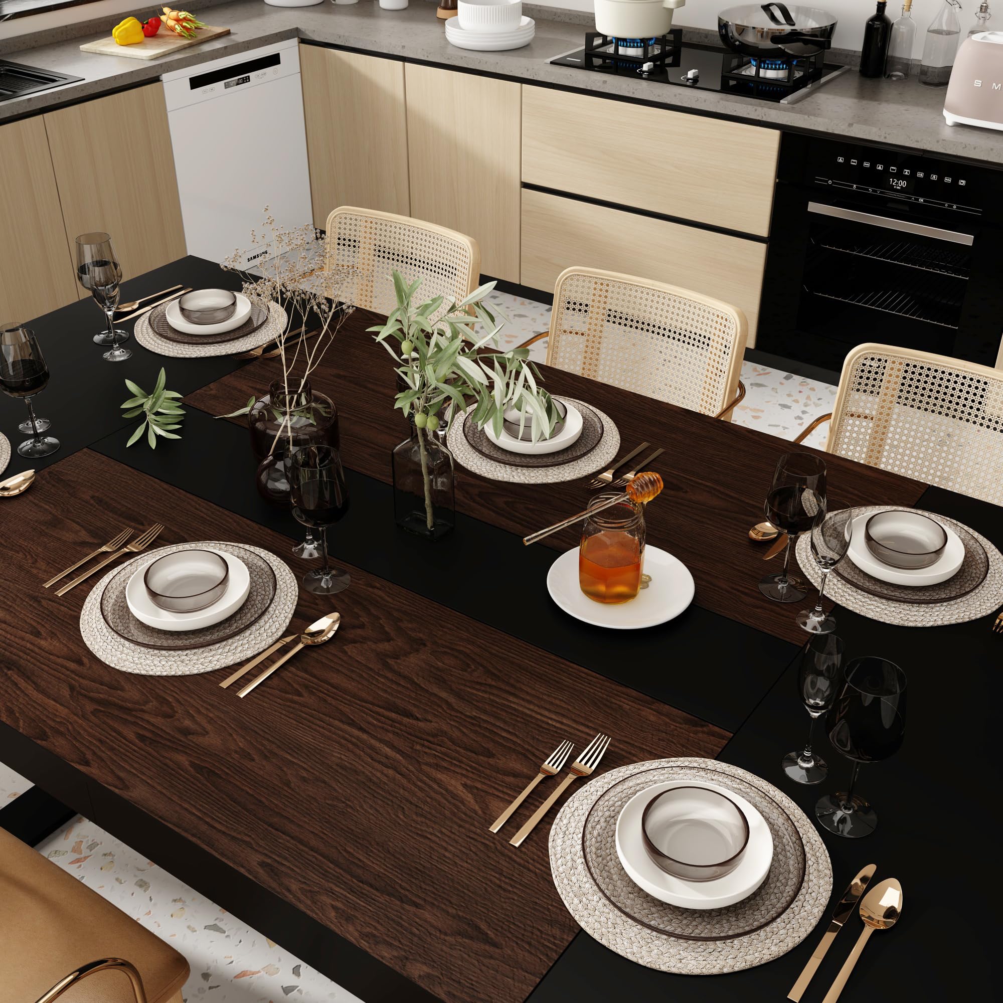 86.6" Dining Table for 8-10 People