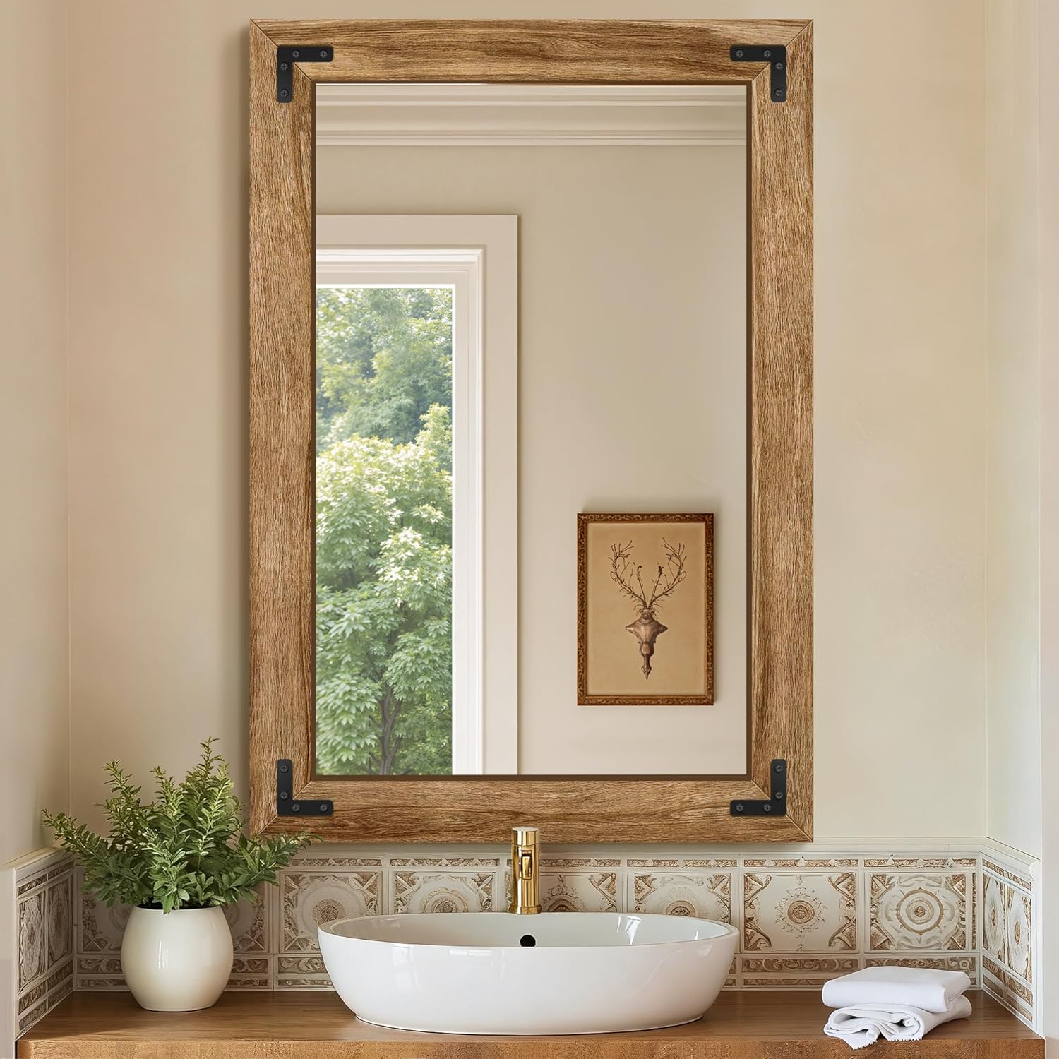 Wooden Full Length Mirror 55x22