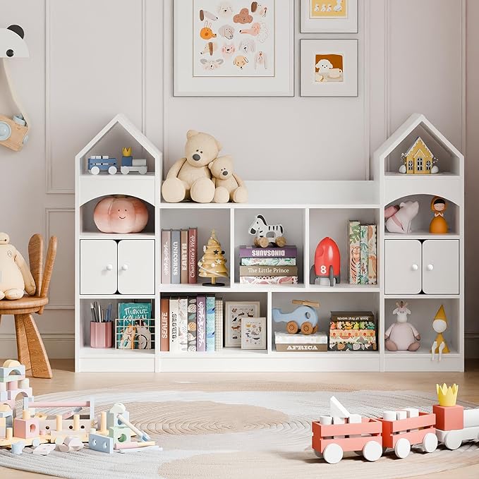 Castle Shape Children's Bookshelf Storage Organizer