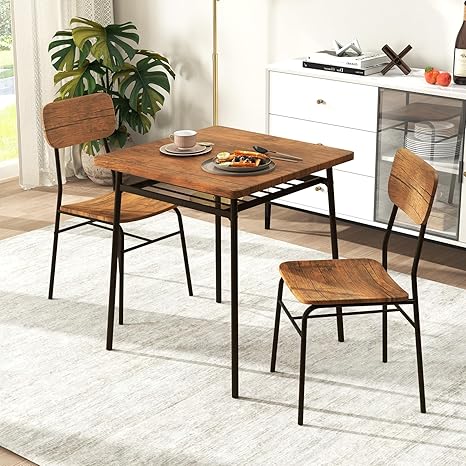 5-Piece Industrial Dining Table Set