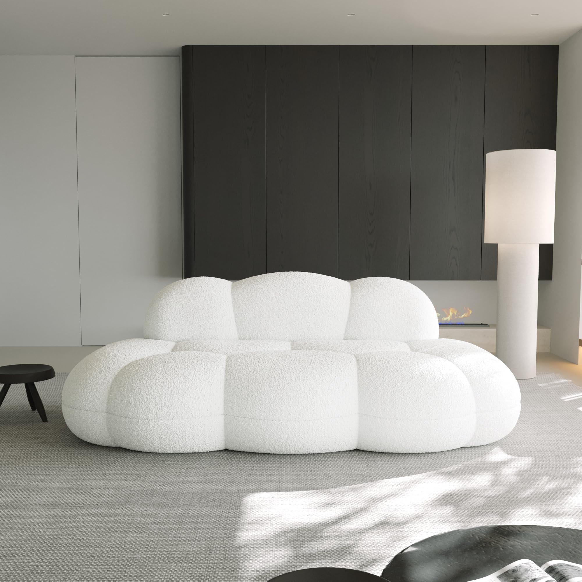 Cloud Shaped Upholstered Sofa for Living Room
