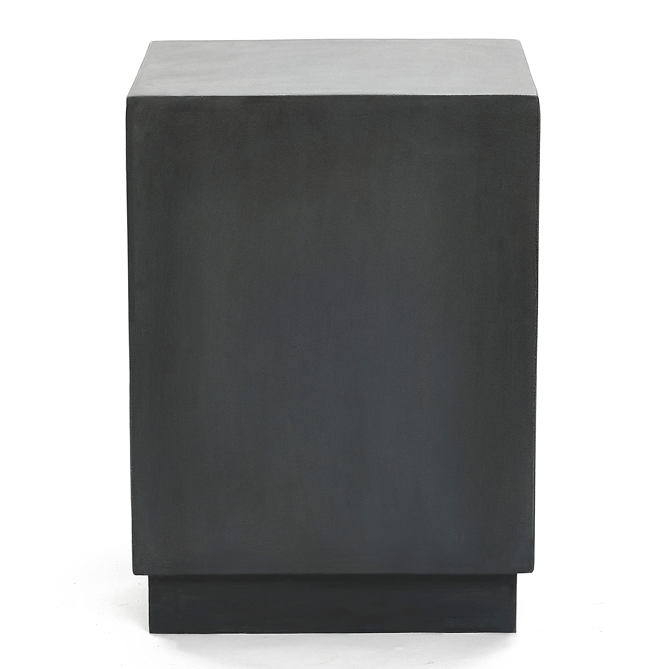 18" Minimalist Gray Square Outdoor Side Table