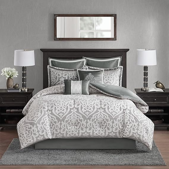 Jacquard Comforter Set Queen 8 Piece