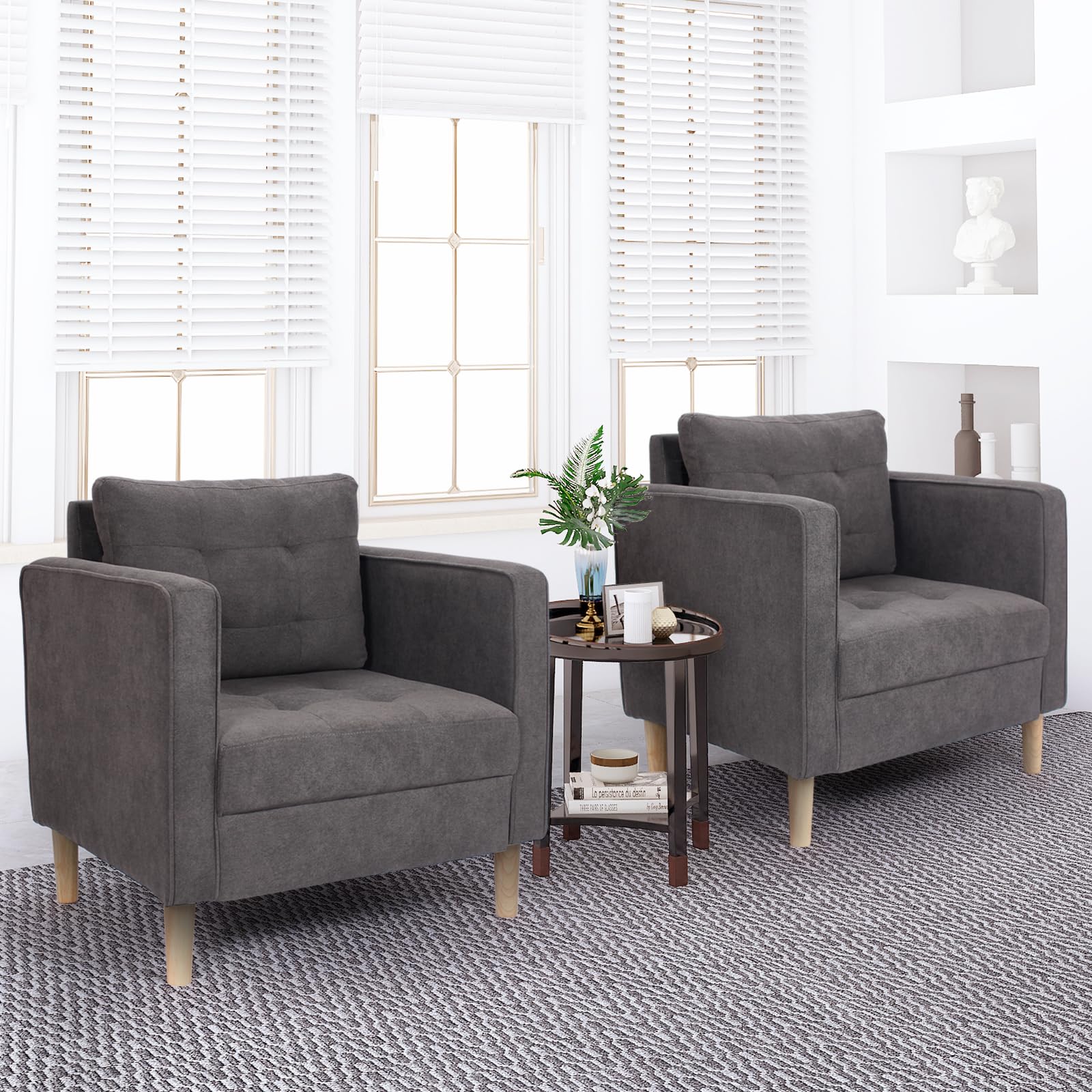 Mid-Century Modern Accent Chair with Arms