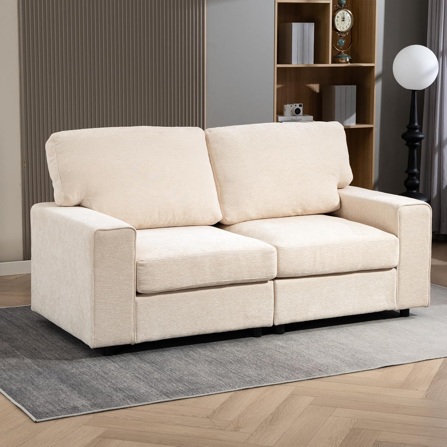 71" Modular Chenille Loveseat Sofa