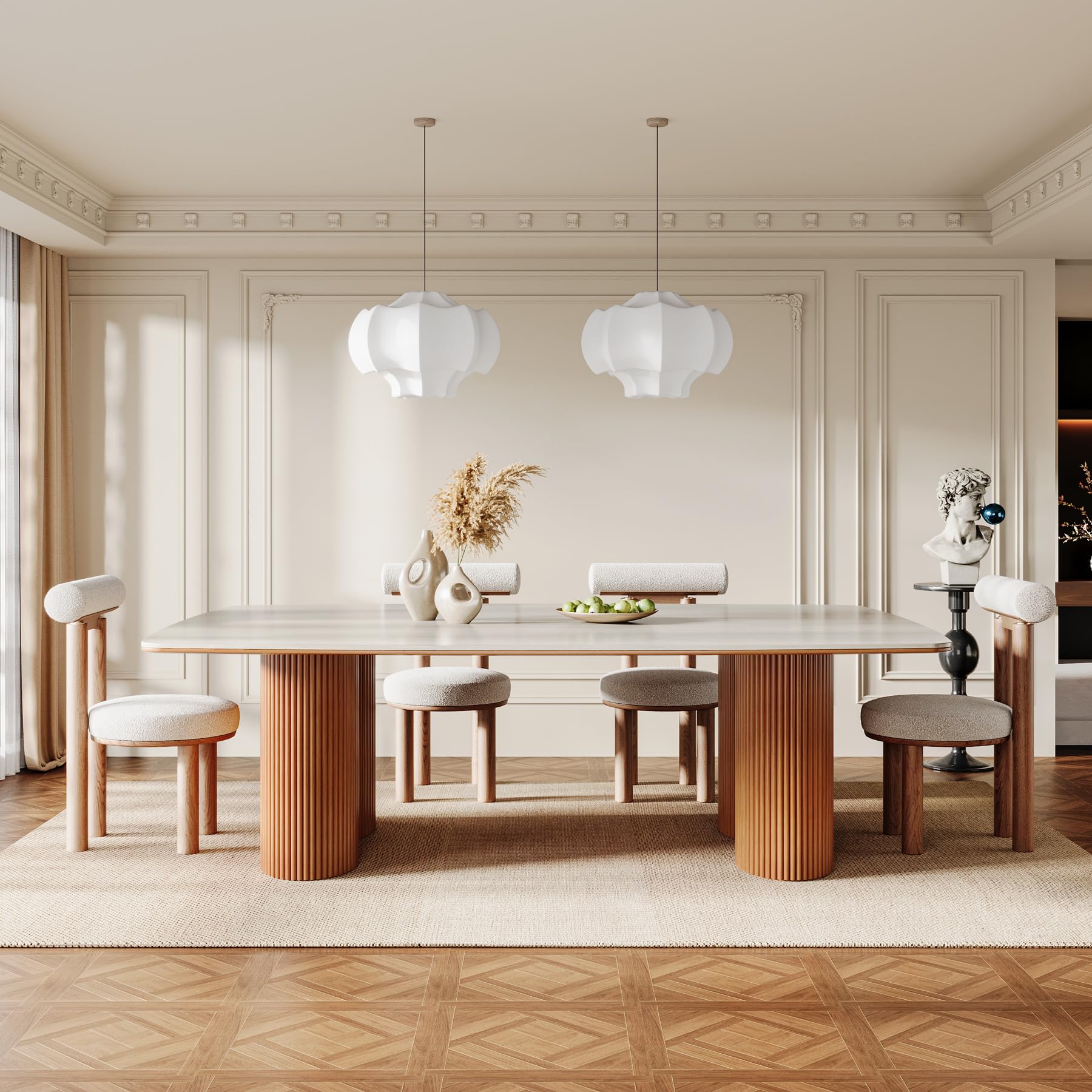 78.7" Sintered Stone Dining Table for 8-10 People