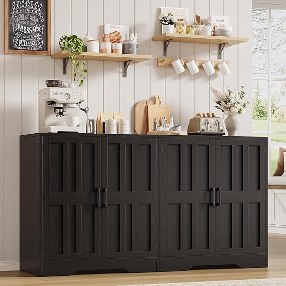 85" Farmhouse Buffet Cabinet with 6 Doors