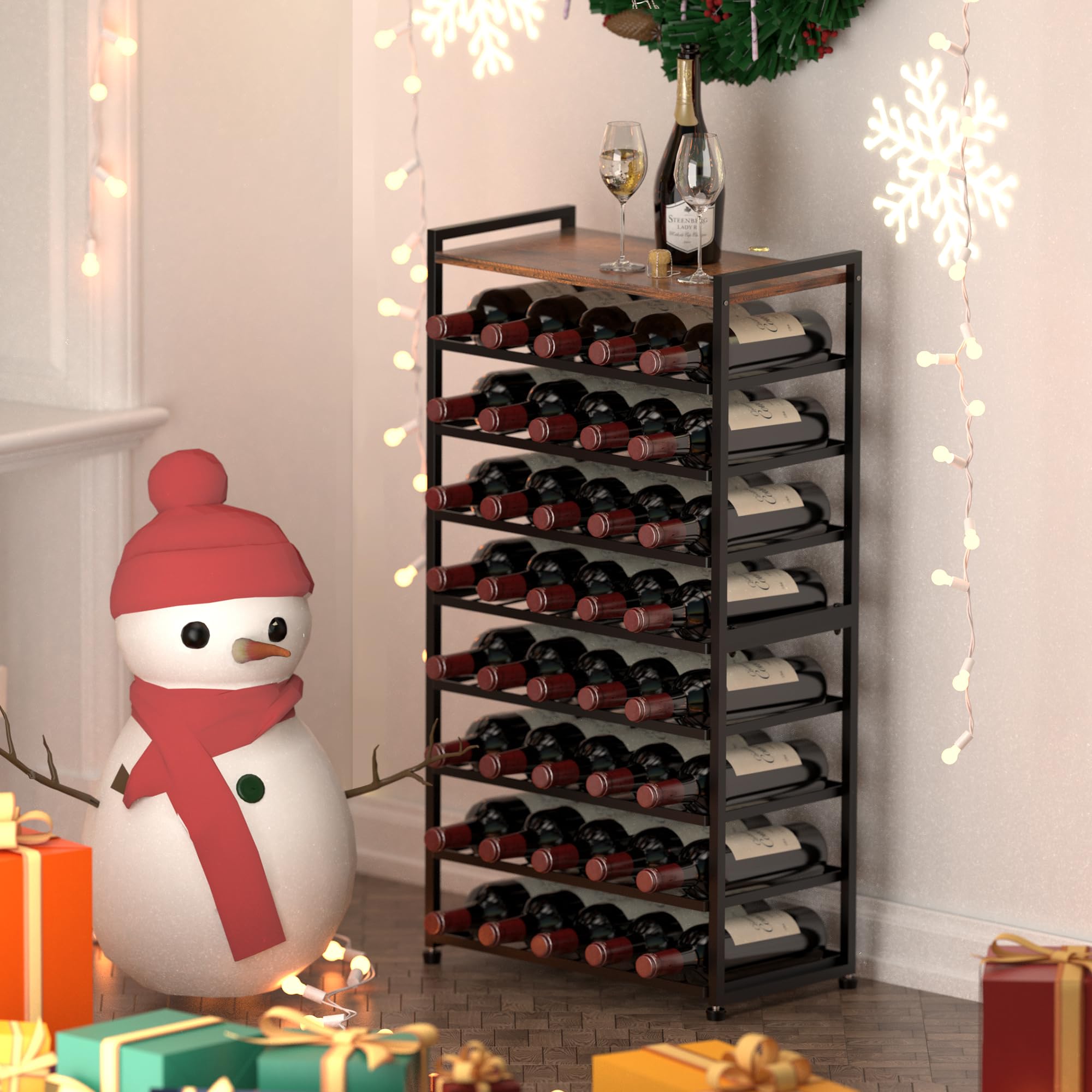 40 Bottle Wine Rack with Table Top