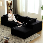 Modular L-Shaped Sectional Sofa with Deep Seat