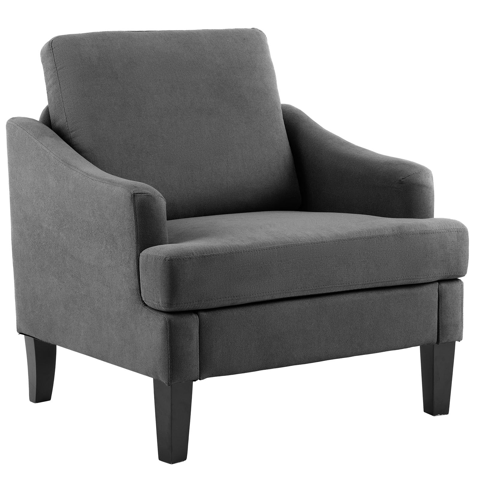 Modern Accent Chair with Wood Legs