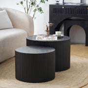 Round Nesting Coffee Table Set of 2