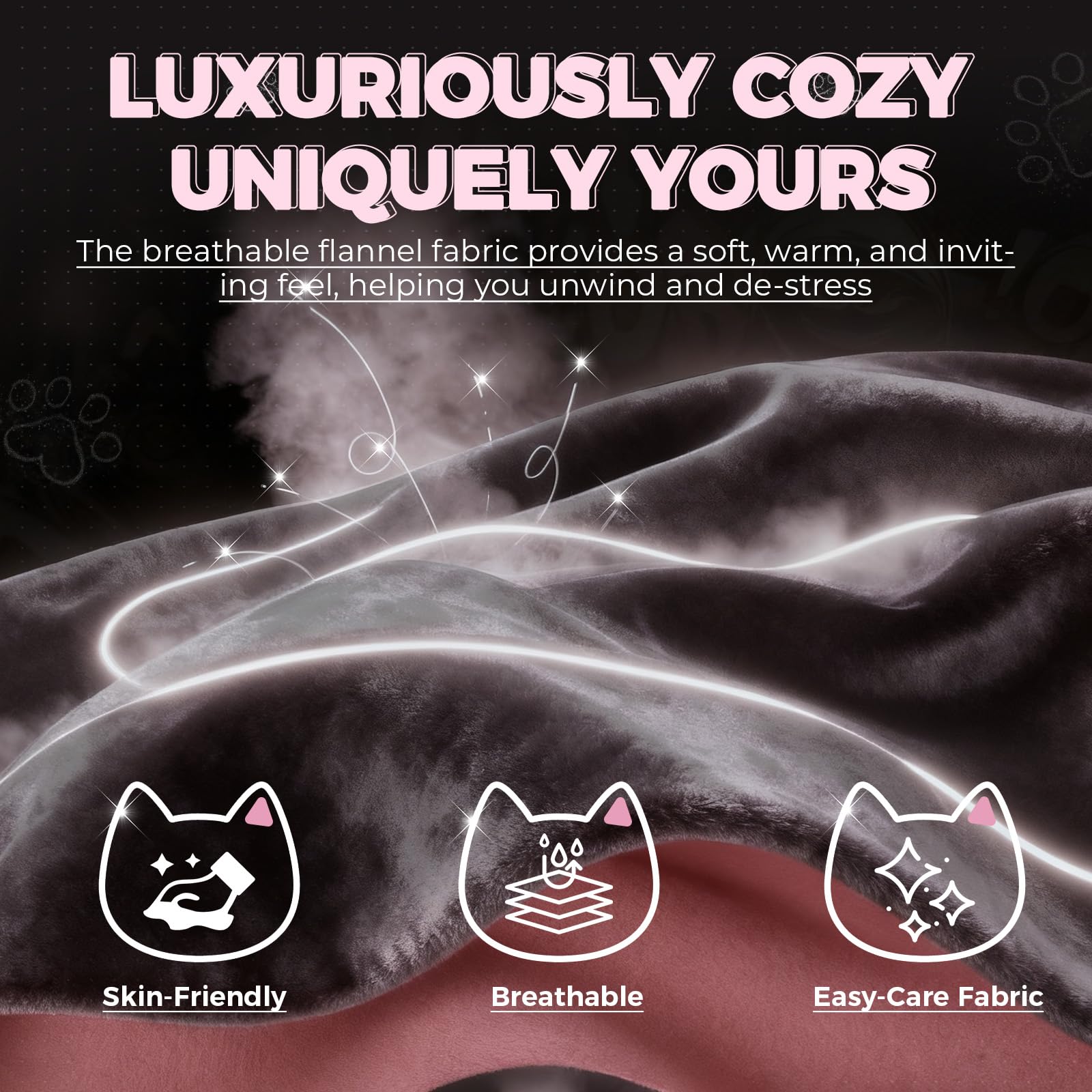 Cat Ear Gaming Chair with Footrest