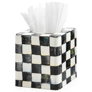 Courtly Check Enamel Tissue Box Cover