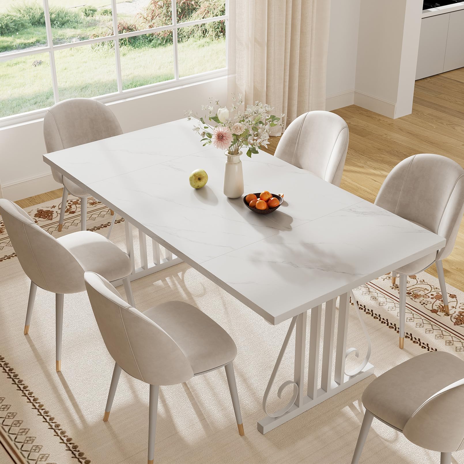 70.87" Rectangular Dining Table for 4-6 People