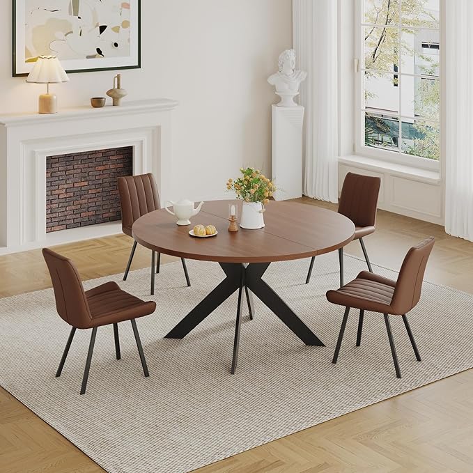 Round Dining Table Set for 4 with Chairs