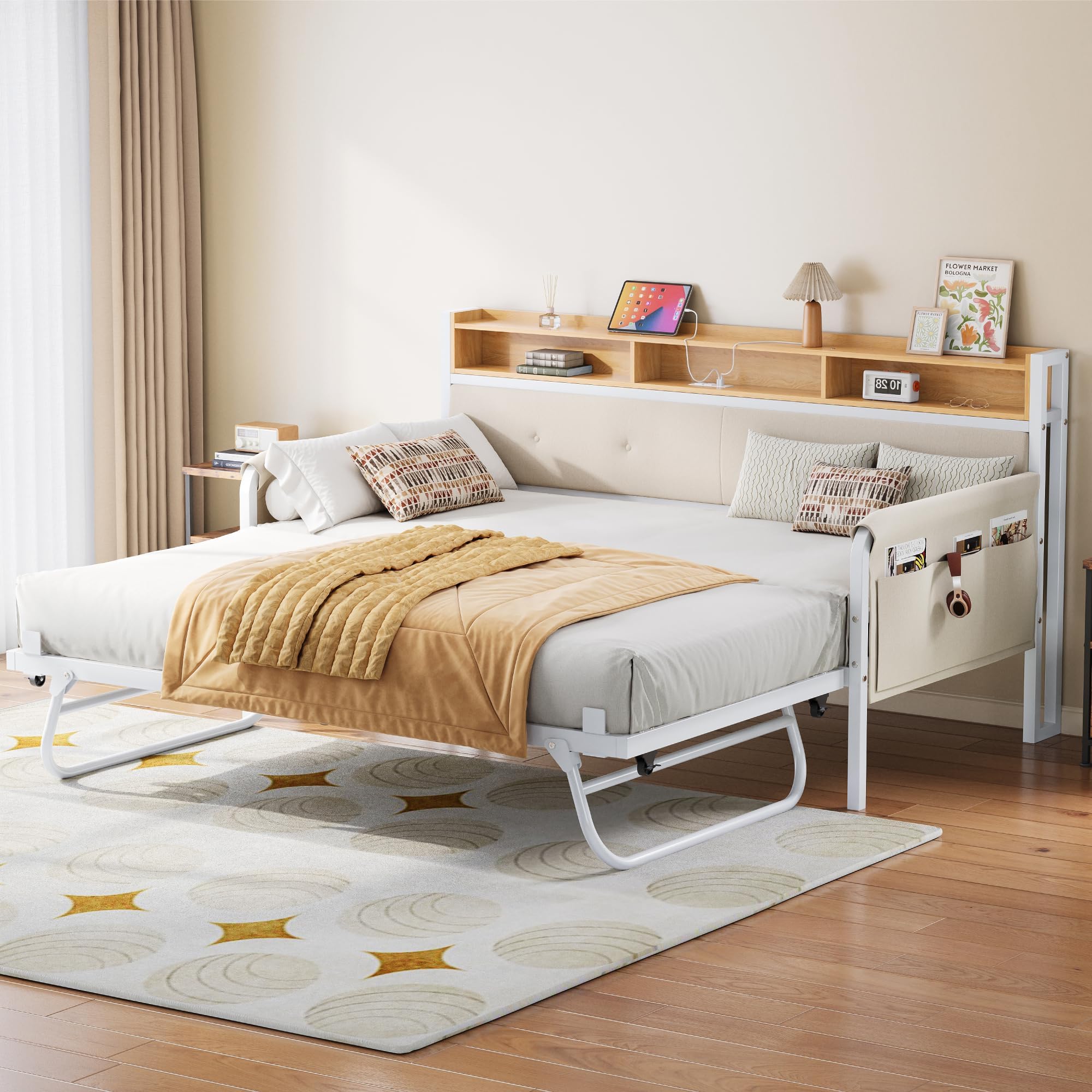Daybed with Trundle and Charging Station