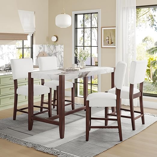 5 Piece Counter Height Dining Table Set
