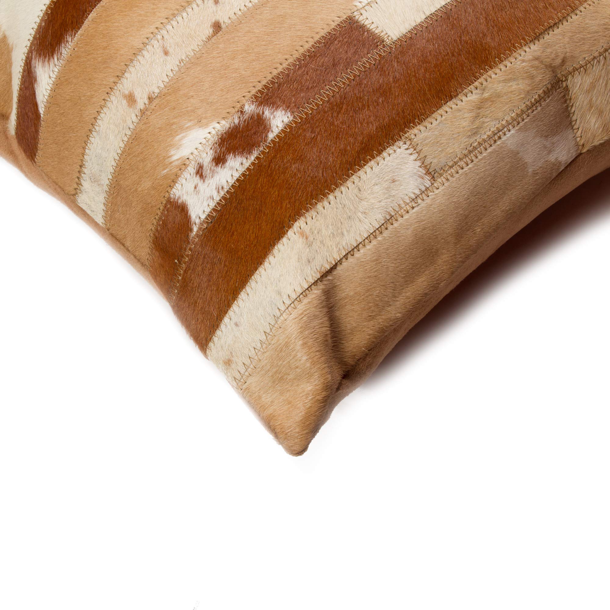 Cowhide Throw Pillows Set of 2 - 18x18 Inch