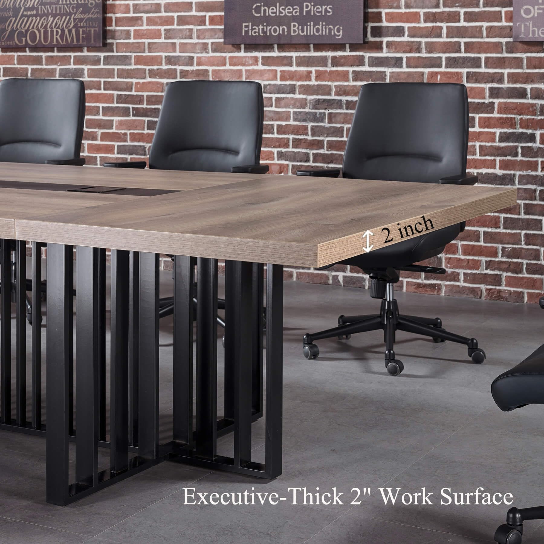 Large Conference Table with Cable Management