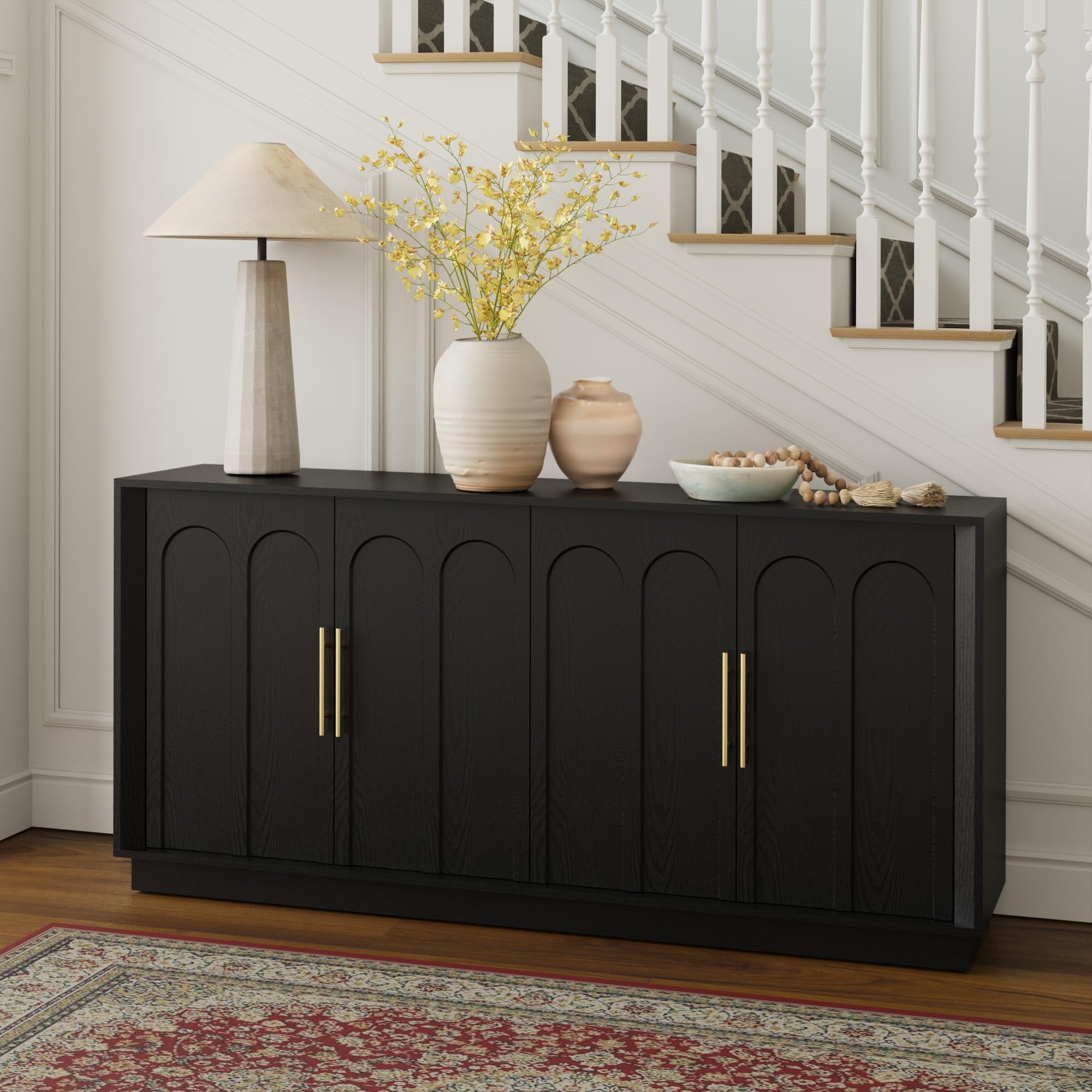 Modern Sideboard Buffet Cabinet with Arched Doors