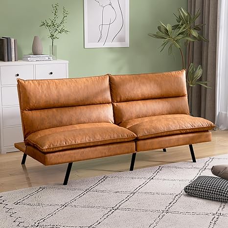 Convertible Futon Sofa Bed with Memory Foam