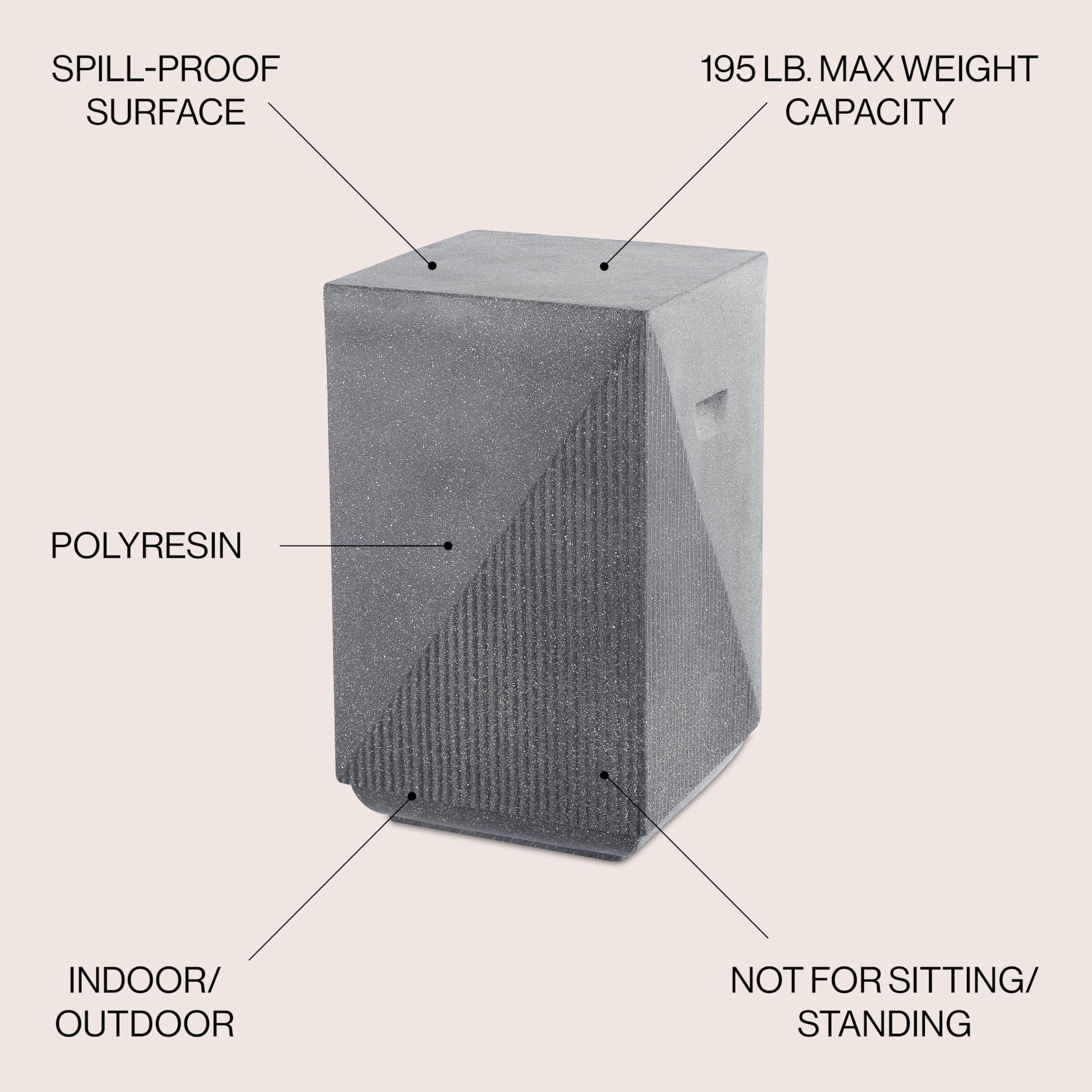 Adrian 20.75" Square Indoor/Outdoor Accent Table