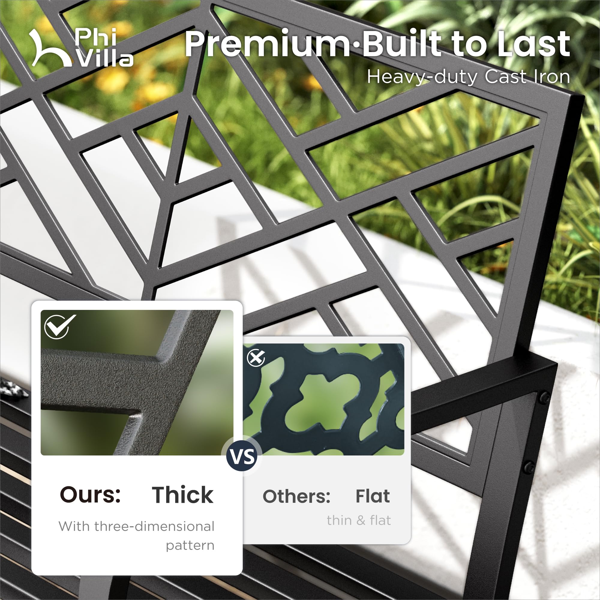 Cast Iron Outdoor Garden Bench