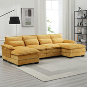 110'' U-Shaped Sectional Sofa with Double Lounger